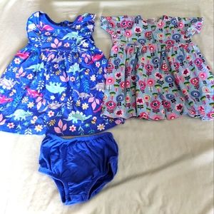 2 Short Sleeve Dresses 18 Months